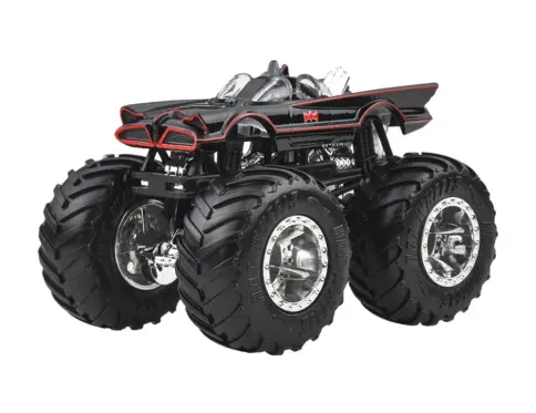 Hot Wheels Monster Trucks 1:64 Scale Demolition Doubles 2 Pack Collection, DC Batman Vs Batman Classic TV Series
