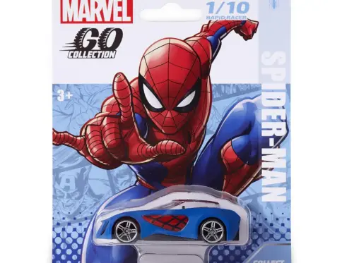 Marvel Go 1:64 Diecast Spiderman Rapid Racer Toy Car