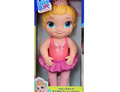 Baby Alive Sweet Ballerina Baby 10.5-Inch Blonde Hair Doll, Pink for Kids
