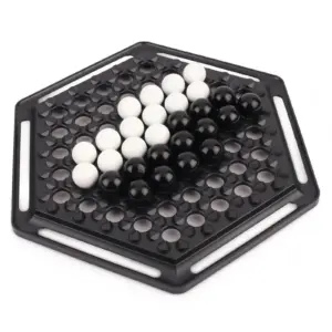 Funskool Abalone Strategical Hexagonal Board Game - Black And White