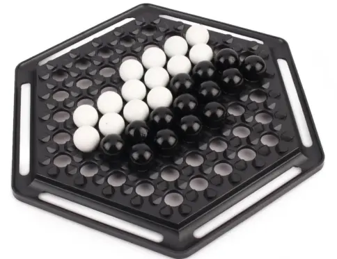 Funskool Abalone Strategical Hexagonal Board Game – Black And White