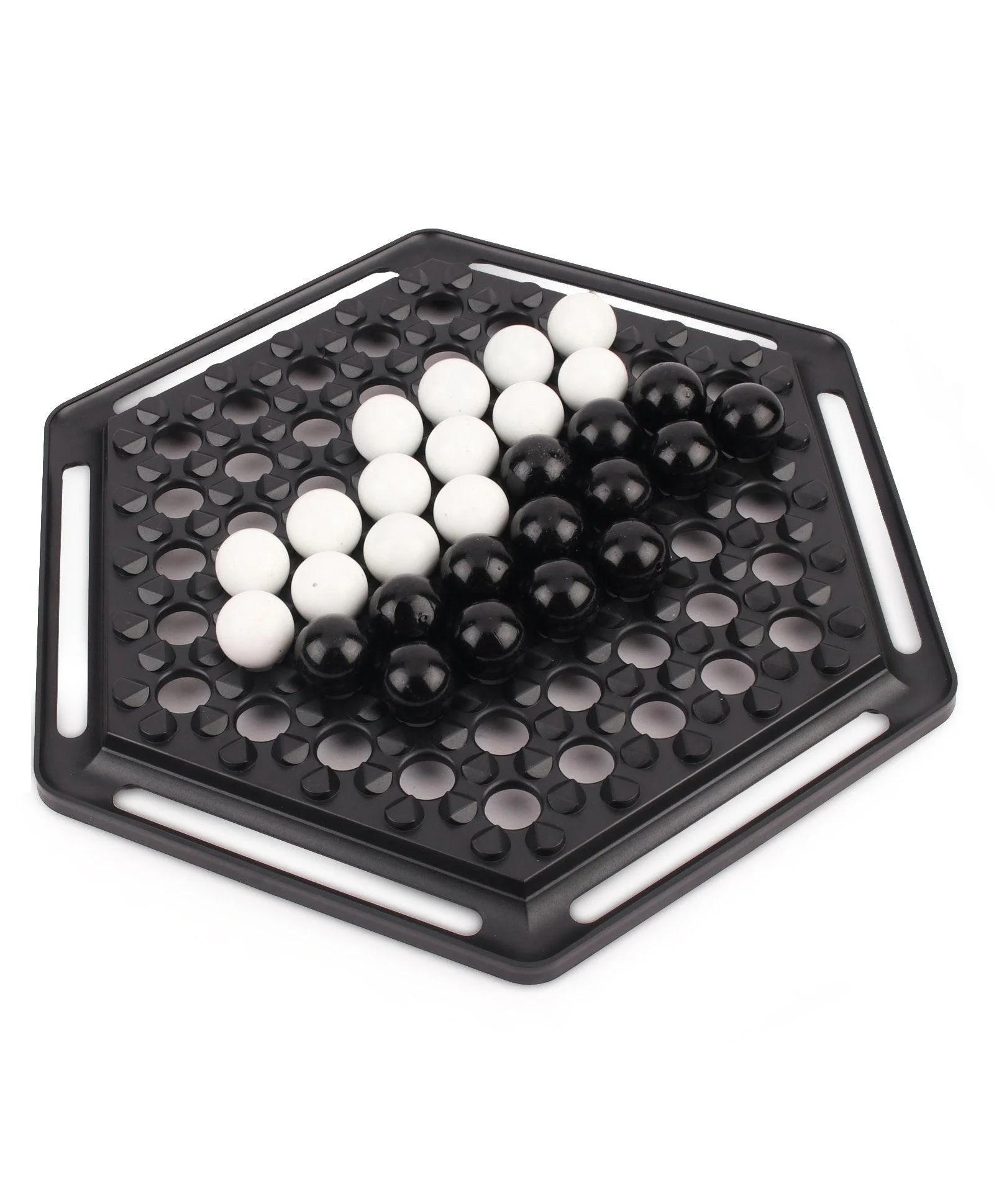 Funskool Abalone Strategical Hexagonal Board Game – Black And White