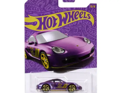 Hot Wheels 57th Anniversary Pearl & Chrome 2025 Porsche Cayman S Diecast Car