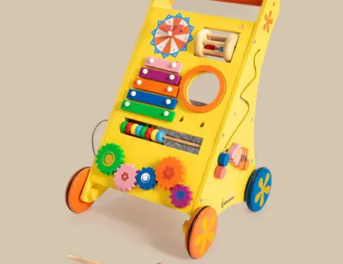 Stimulating Musical Activity Push Walker (Wooden) for Babies (9+ Months)