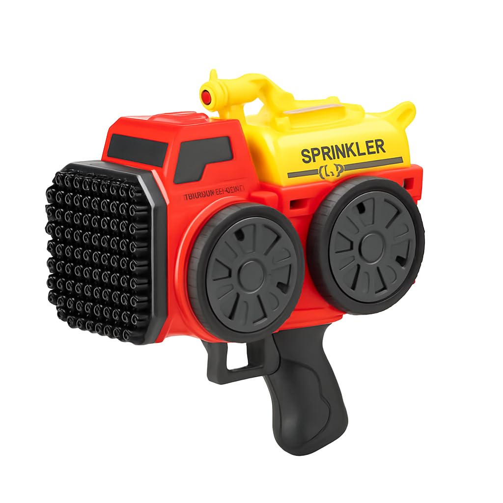 JOLLYORA 139-Hole Car-Shaped Bubble Machine Gun, Red