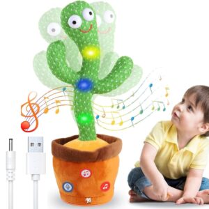 Storio Rechargeable Dancing Talking Cactus Toy, Multicolor