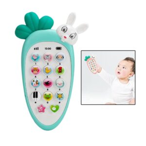 VGRASSP Radish Style Cute Rabbit Face Pretend Play Cell Phone Toy, Multicolor