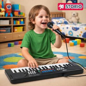 Storio Kids Piano Keyboard with Mic, 37 Keys