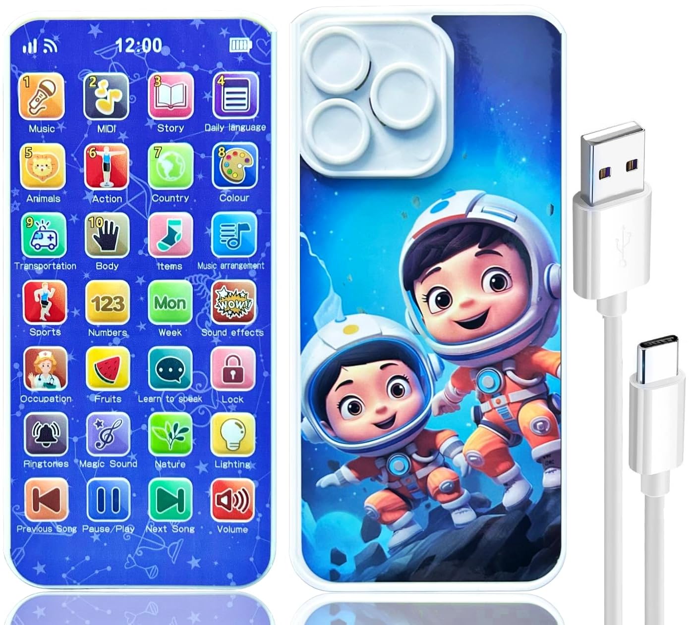 Amitasha Educational Rechargeable Smart Phone Toy for Kids 2-12