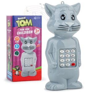 Zest 4 Toyz Musical Talking Cat Mobile Phone Toy, Grey